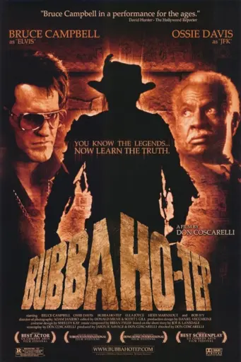The poster for Bubba Ho-Tep (2002). It depicts Bruce Campbell, and Ossie Davis as "JFK"
