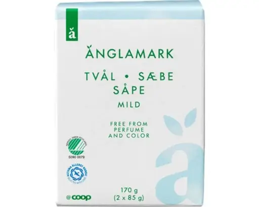 Billede af indpakning til 2x85 gram änglamark sæbebar.