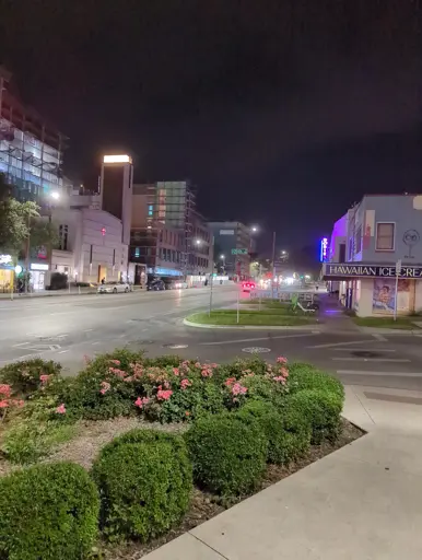 Night time stroll in big city