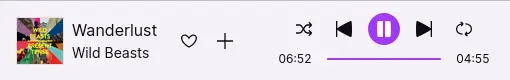 Screenshot of Deezer's player interface, showing the current play time exceeding the track's length